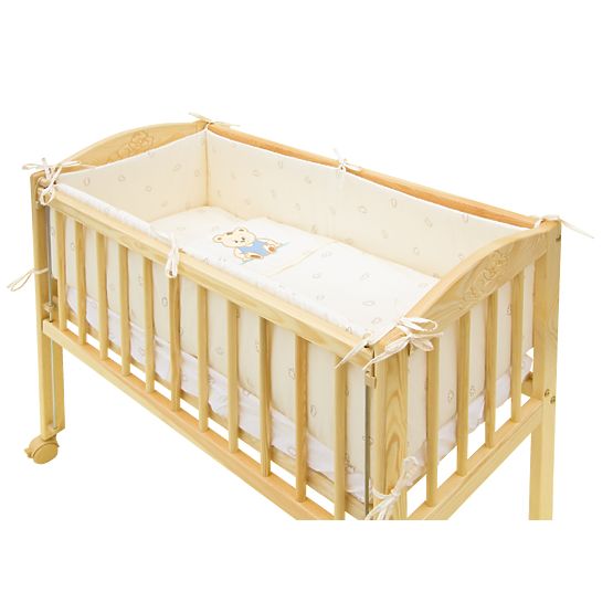 7-Piece Baby Cot Bedding Set - Scarlett Baby - Teddy Bear - Beige