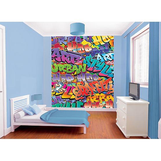 8-Panel Children's Wall Mural - Graffiti