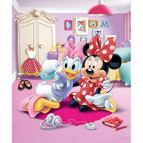 8-Panel Children's Wall Mural - Minnie and Daisy