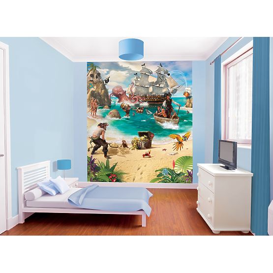 8-Panel Children's Wall Mural - Pirates