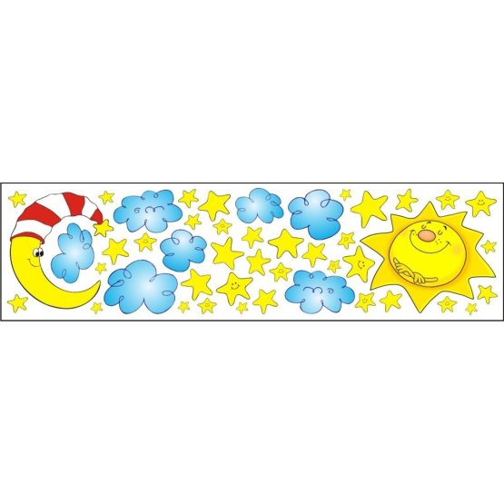 Window stickers - sun month stars - 0,3 m2