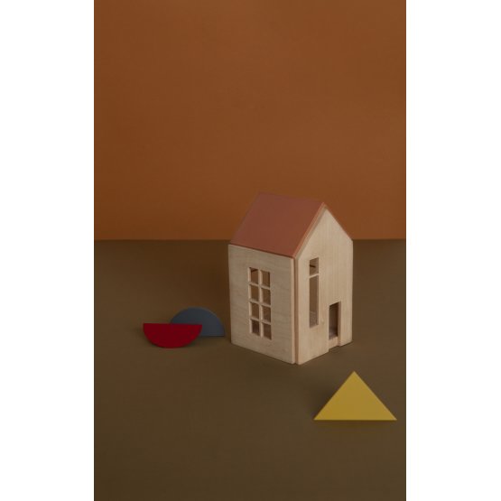 Magnetic Montessori wooden house - terra