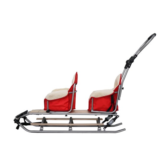 Sled for twins Duo Sport - red seat color