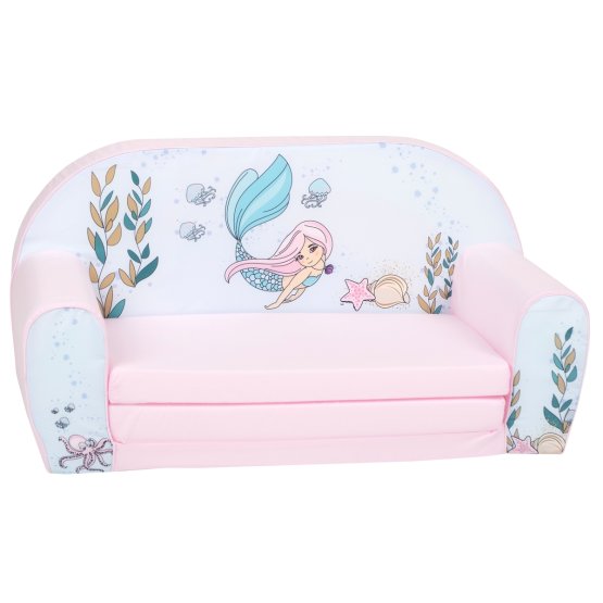 Children sofa Sea fairy - pink-white