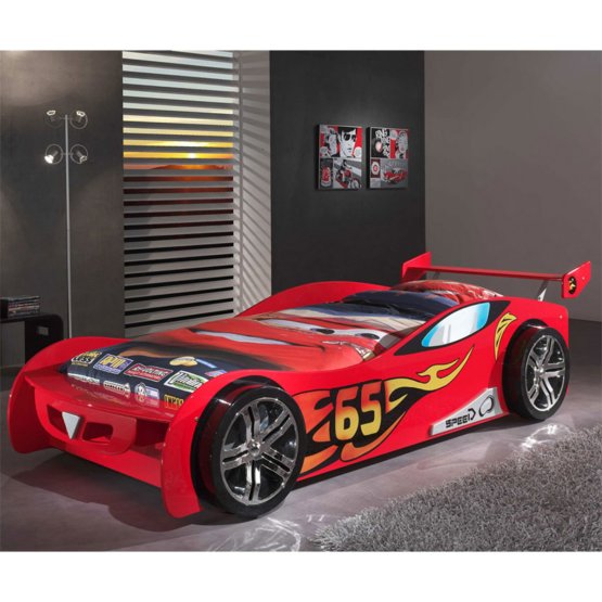 Children's bed car Le Mans - red