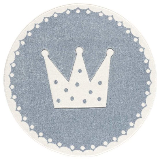 Children's Rug Crown - blue-white