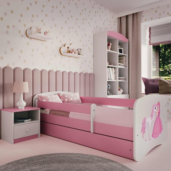 Children's bed with a barrier Ourbaby - Princess with a pony