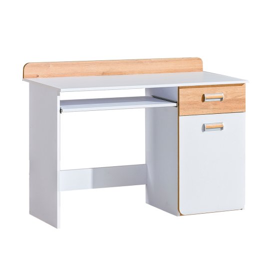 Desk L10 - white / oak nash