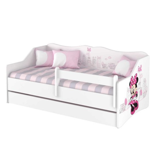 Children bed with back - Minnie Mouse in Paris