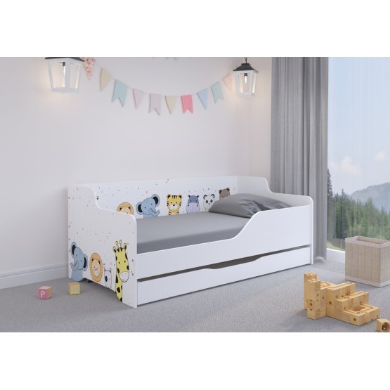 Children's bed with back LILU 160 x 80 cm - ZOO