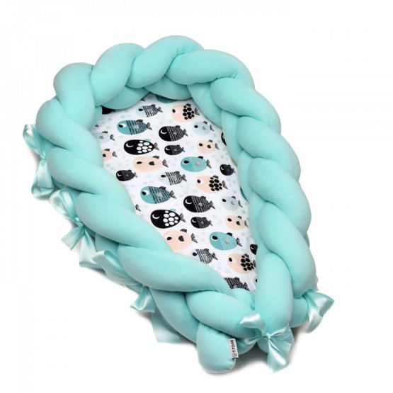 Nest for baby 2in1 - Mint fish