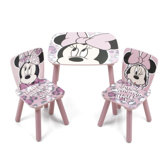 Children table with chairs Minnie Mouse - pink