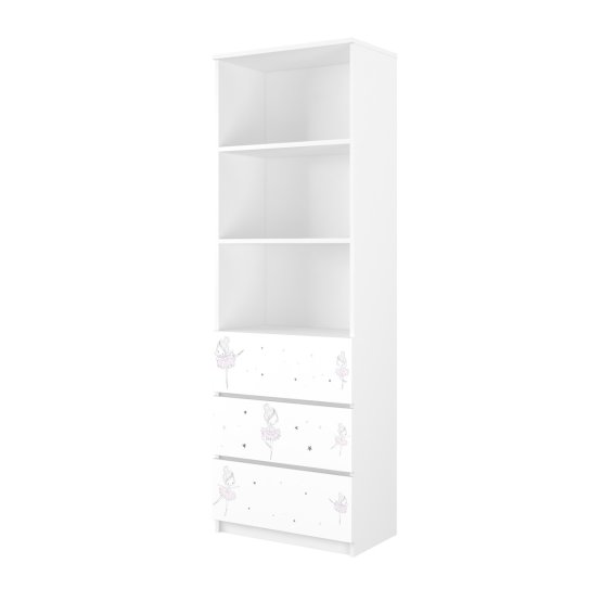 Children's storage shelf Baletka - smooth white