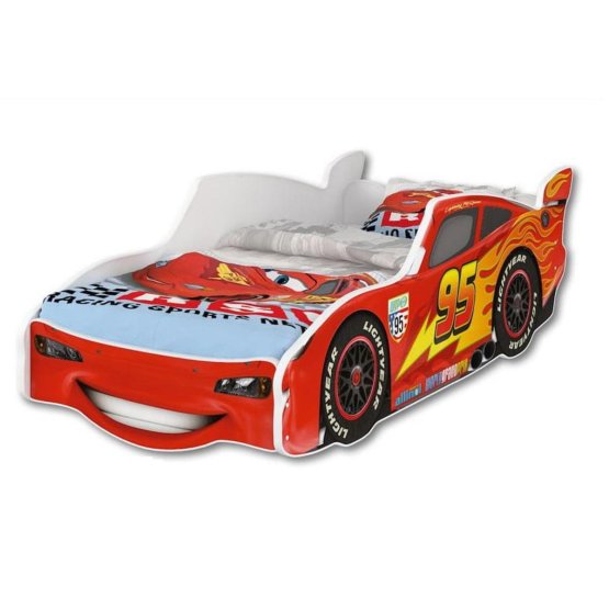 Lightning McQueen car bed - white