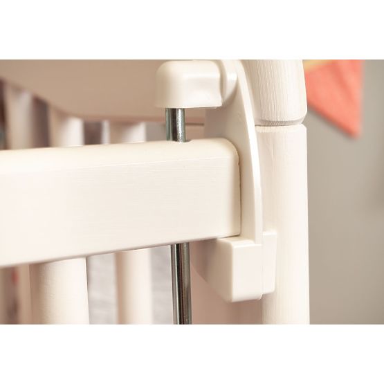 Cot Alek with pull-down side - white