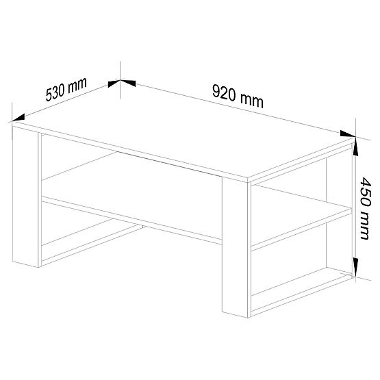 ALEX COFFEE TABLE WHITE / BLACK
