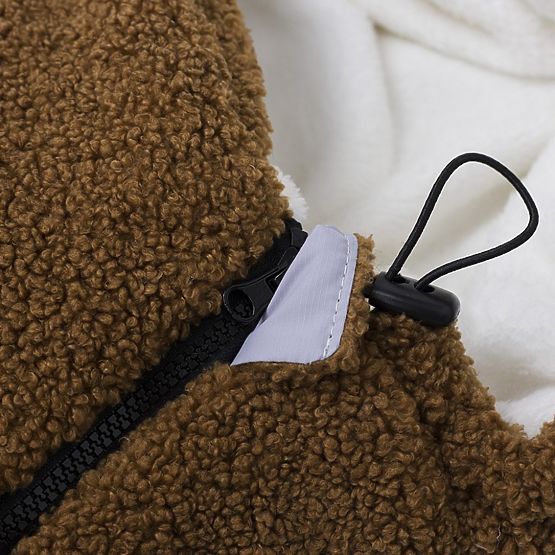 Alpaca children's fleece jacket - ivory