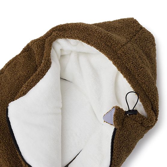 Alpaca children's fleece jacket - ivory