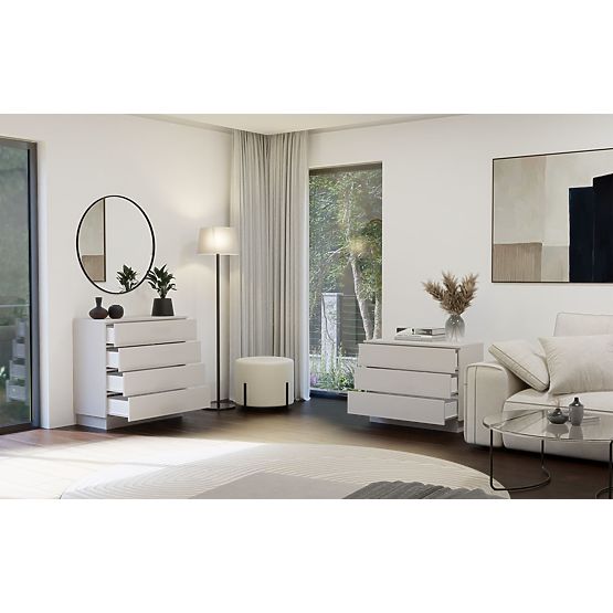 AMBER 3S Chest of Drawers 3 Drawers for Bedroom Living Room CASHMERE Beige