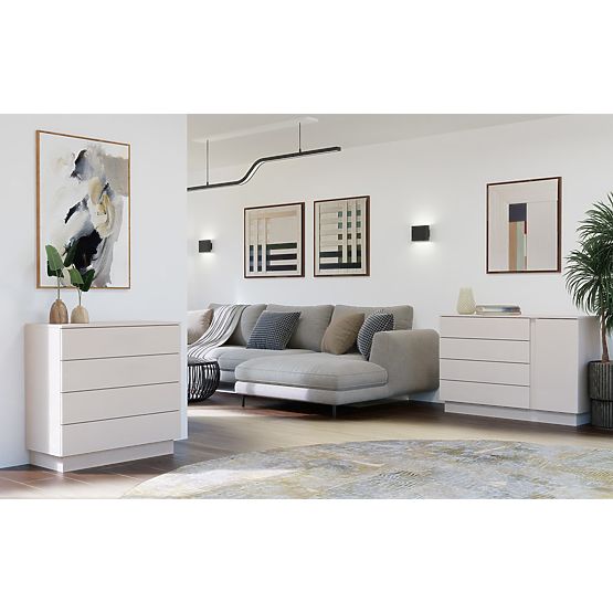 AMBER 4S Dresser Cabinet 4 Drawers for Bedroom Living Room CASHMERE Beige