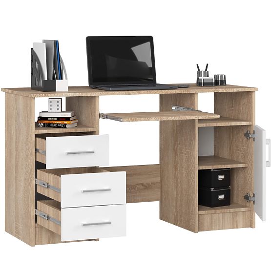 ANA PK Desk Oak Sonoma / White