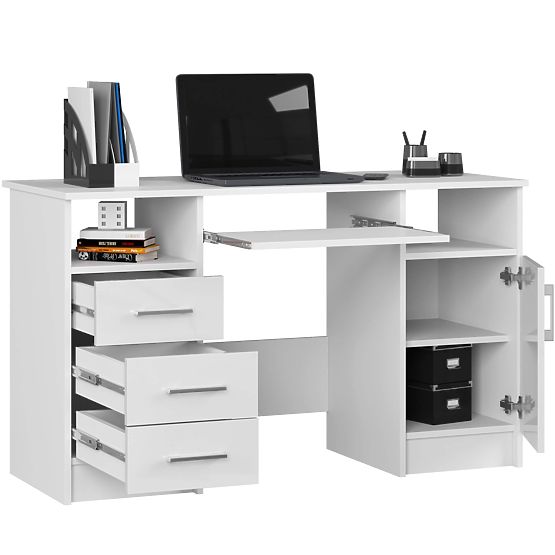 ANA PK WHITE / WHITE GLOSS DESK