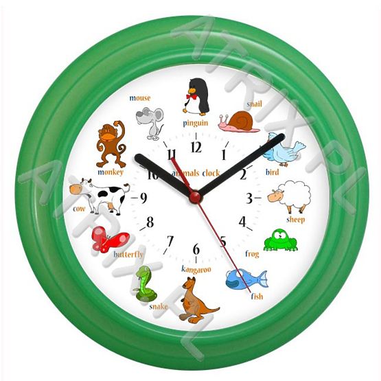 Animals Children's Clock