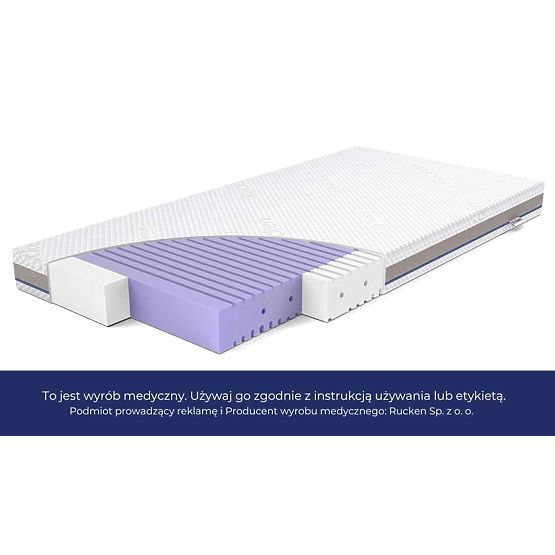 ASEPTIC Crib Mattress with Antibacterial Foam: Size - 120x60