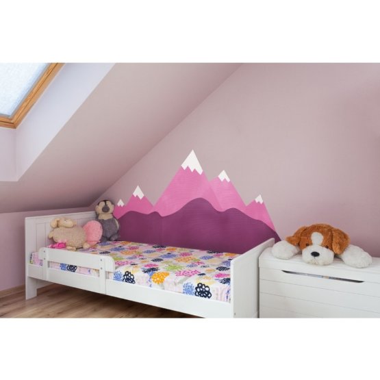 Foam protection for the wall behind the bed Mountains - pink