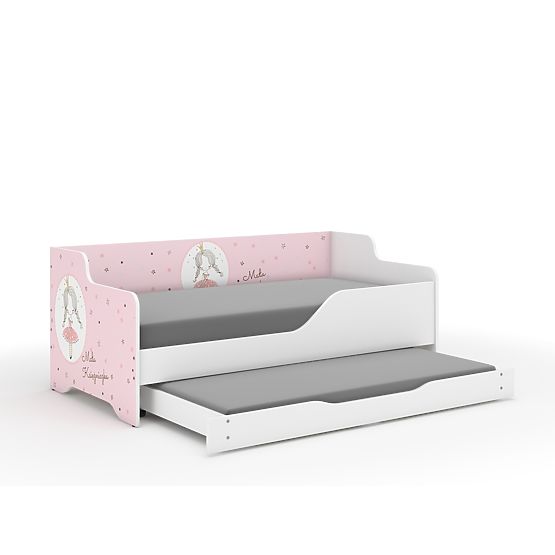 Children's Bed with Back LILU 160 x 80 cm - Princess