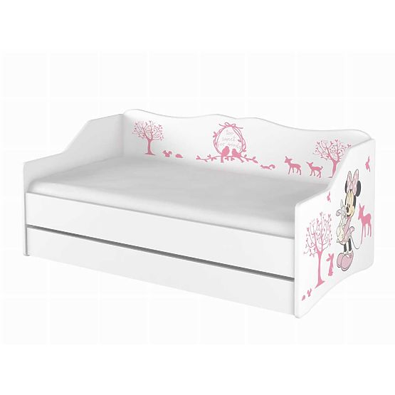 Baby bed with back - Minnie Mouse and animals