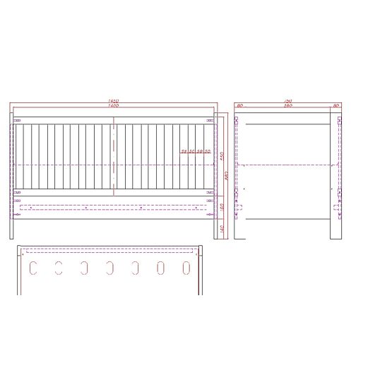 Baby crib Manhattan - gray