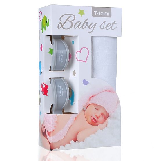 Baby Set - Bamboo Muslin Wrap + Pram Peg
