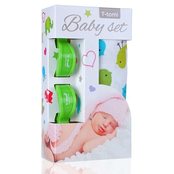 Baby Set - Bamboo Muslin Wrap + Pram Peg