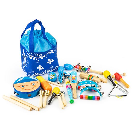 Bag with 16 musical instruments