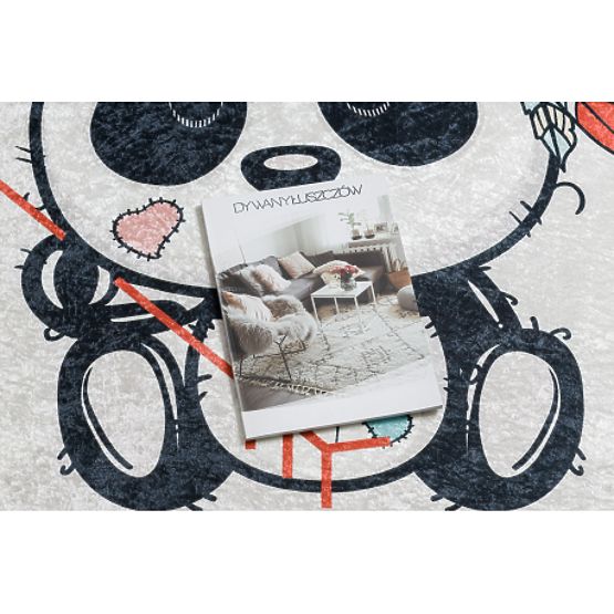 BAMBINO 1129 Panda Washable Anti-Slip Rug for Children - Cream