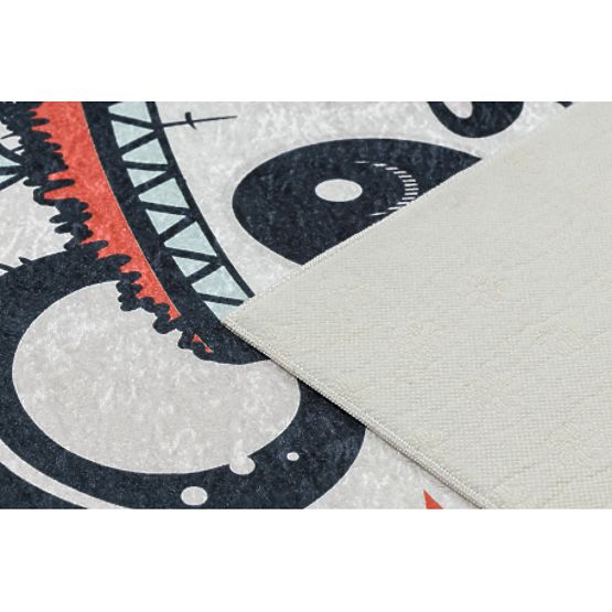 BAMBINO 1129 Panda Washable Anti-Slip Rug for Children - Cream