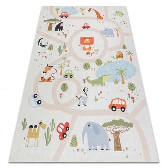 BAMBINO 1165 Washing Mat Zoo for Children Anti-Slip - Beige