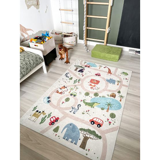 BAMBINO 1165 Washing Mat Zoo for Children Anti-Slip - Beige