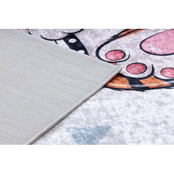 BAMBINO 1960 Washing Rug Tiger, Indian for Children Anti-Slip - White