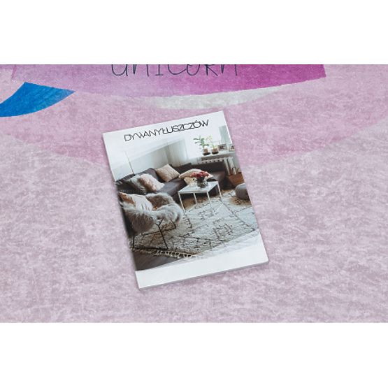 BAMBINO 2533 Washing Mat Unicorn, Rainbow for Children Non-slip - Pink