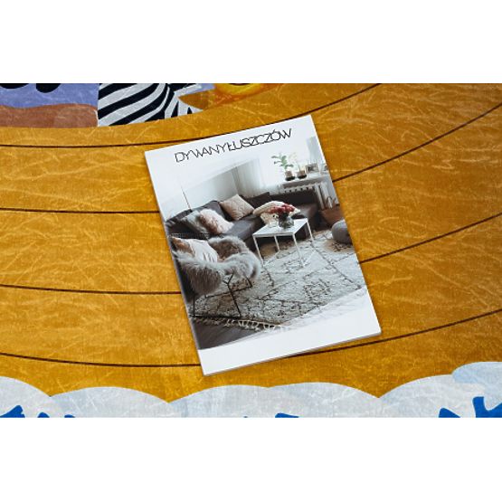 BAMBINO 2685 Washing Mat Animals, Boat for Kids Non-slip - Blue/Brown