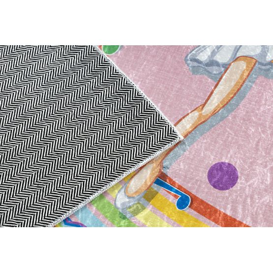 BAMBINO 41870 Washing Mat Ballerina, Rainbow for Kids Non-slip - Pink