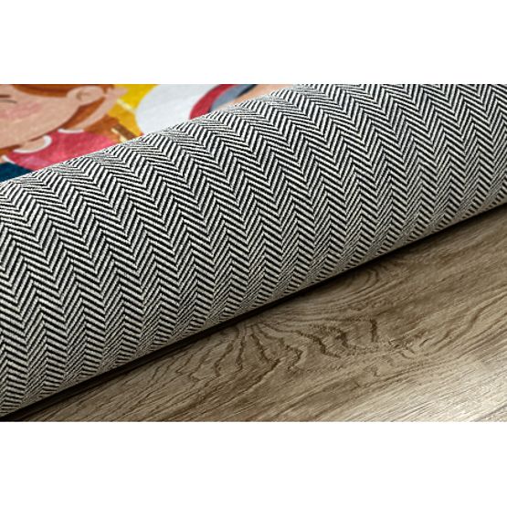 BAMBINO 42810 Washing Mat Rocket, Planets for Kids Anti-Slip - Blue/Brown