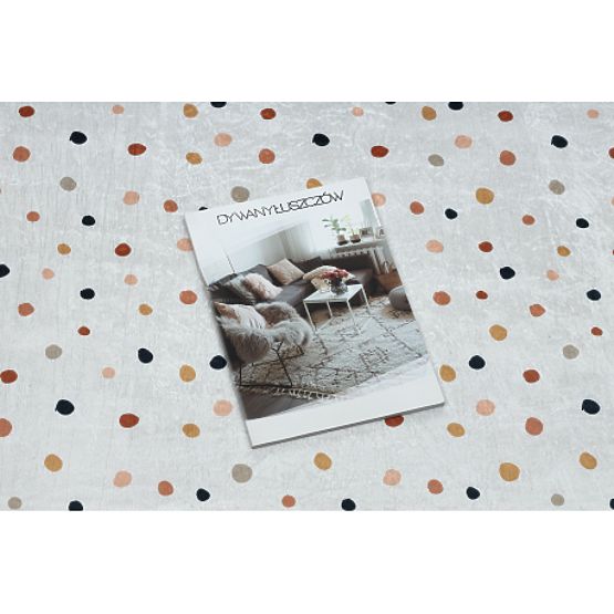 BAMBINO 47890 Washing Mat Dots for Kids Anti-Slip - White/Brown