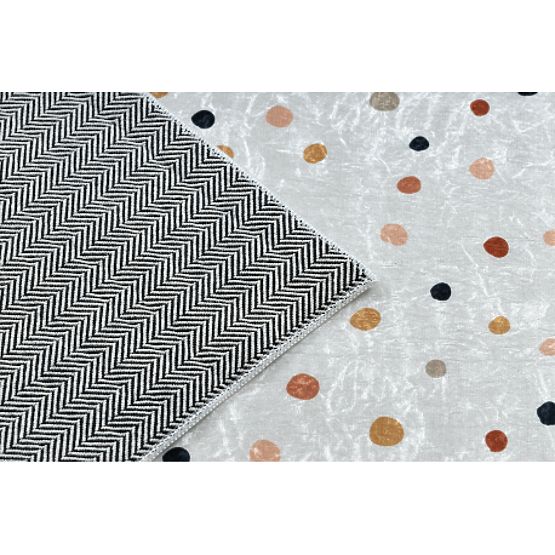 BAMBINO 47890 Washing Mat Dots for Kids Anti-Slip - White/Brown