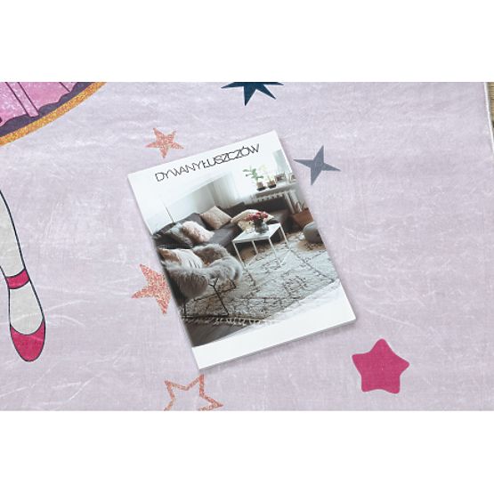 BAMBINO 48060 Washing Mat Princess, Stars for Children Anti-Slip - Pink
