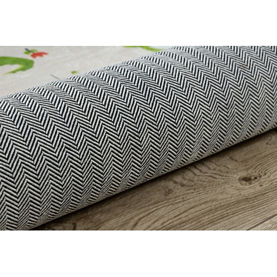 BAMBINO 50230 Washable Rug Zoo, Street for Kids Anti-Slip - Beige/Green