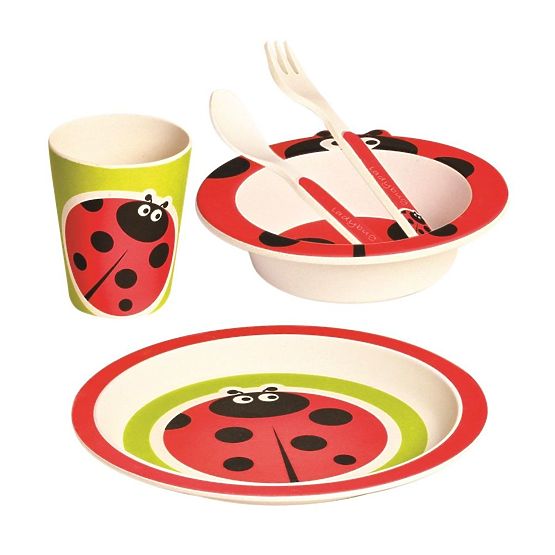 Bamboo dining set Ladybug