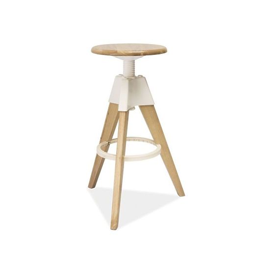 Bar chair BODO white/ oak